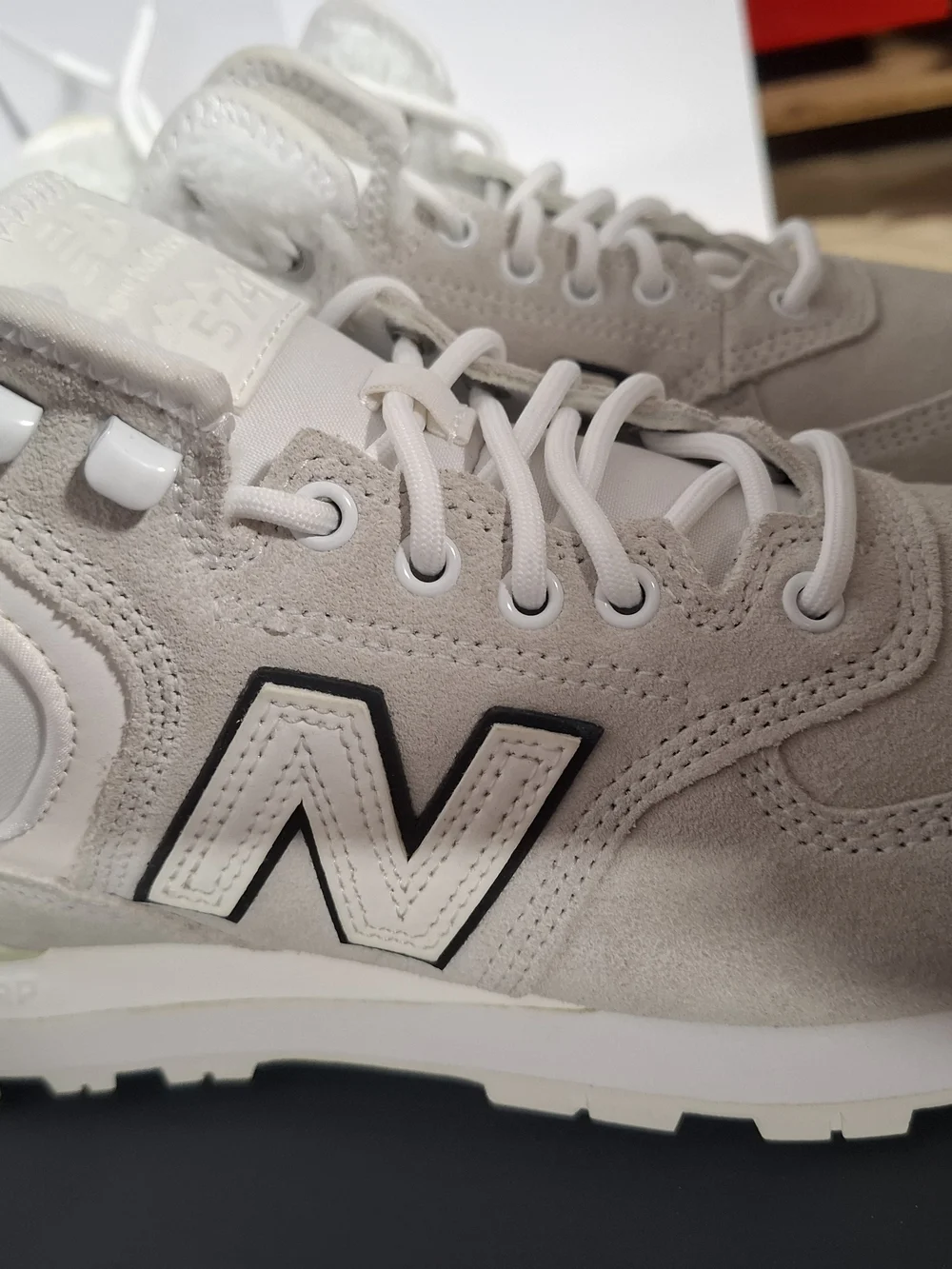 New Balance 574 Men's Sneakers in Light Beige and White